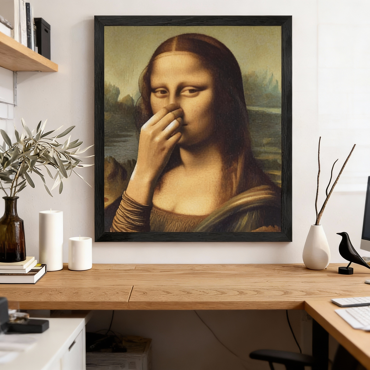 Mona Lisa Toilet Humor Print