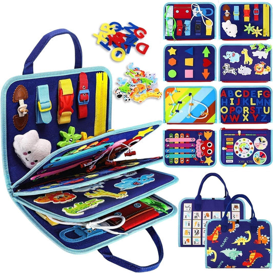 Montessori Activity Busy Board - Upgraded Edition