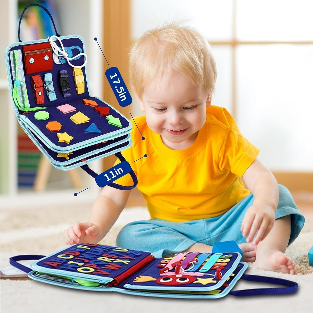 Montessori Activity Busy Board - Upgraded Edition