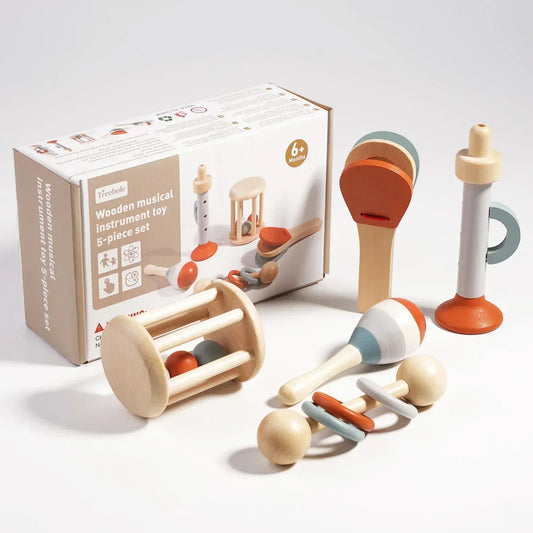 Montessori Wooden Musical Instrument Set for Toddlers - Professionally Tuned Xylophone, Maracas & More - Educational Gift for Preschoolers