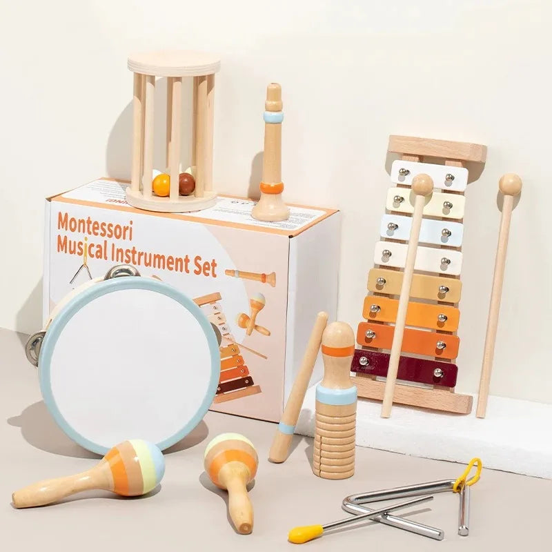 Montessori Wooden Musical Instrument Set for Toddlers - Professionally Tuned Xylophone, Maracas & More - Educational Gift for Preschoolers