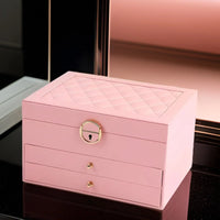 Multi-Layer PU Leather Jewellery Box Organiser