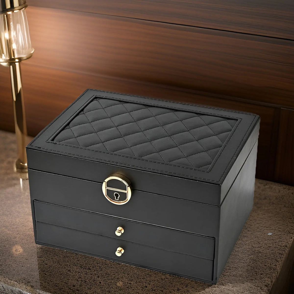 Multi-Layer PU Leather Jewellery Box Organiser
