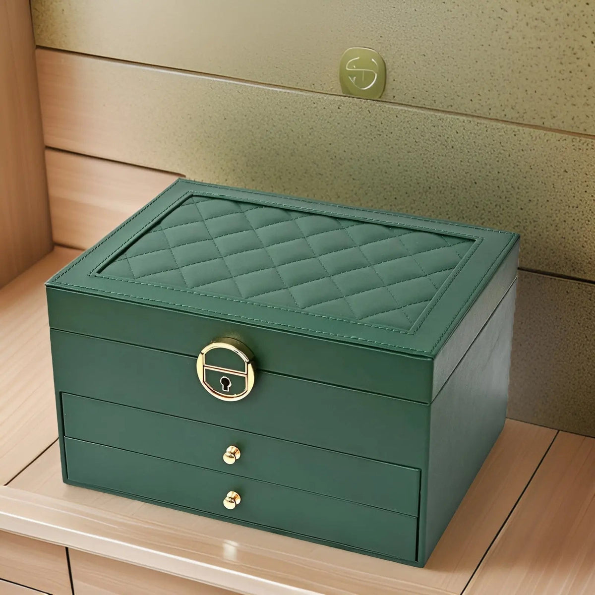 Multi-Layer PU Leather Jewellery Box Organiser