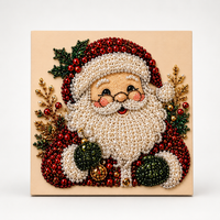 Multi-Size Pearl Bead Santa Canvas Kit