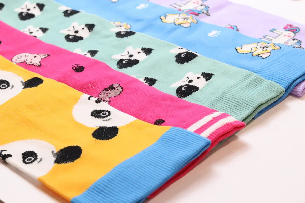Multicolor Knee-High Graduated Compression Socks (4 Pairs)