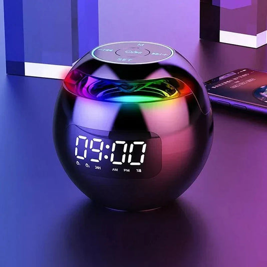 Multifunctional Bluetooth Alarm Clock with Night Light and LED Light Show