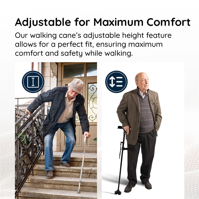 Multifunctional Folding LED Walking Cane