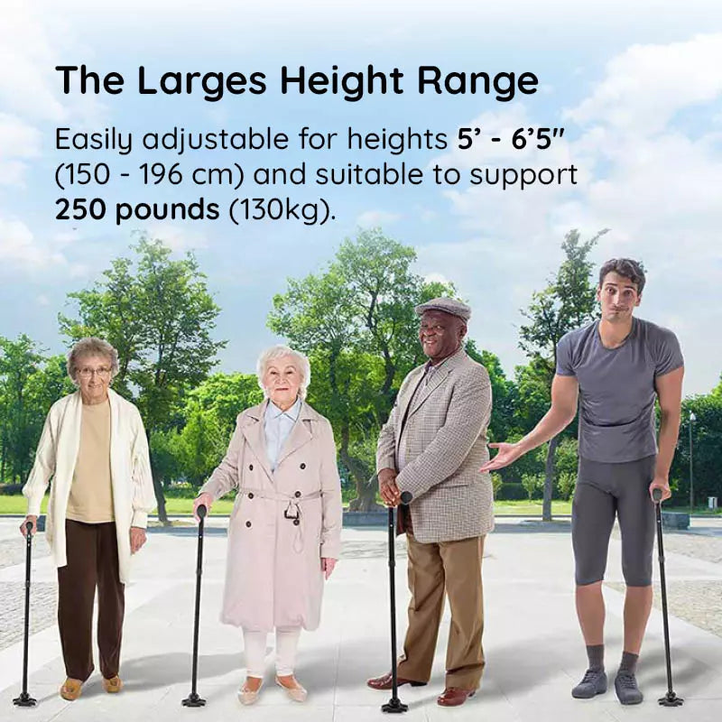Multifunctional Folding LED Walking Cane