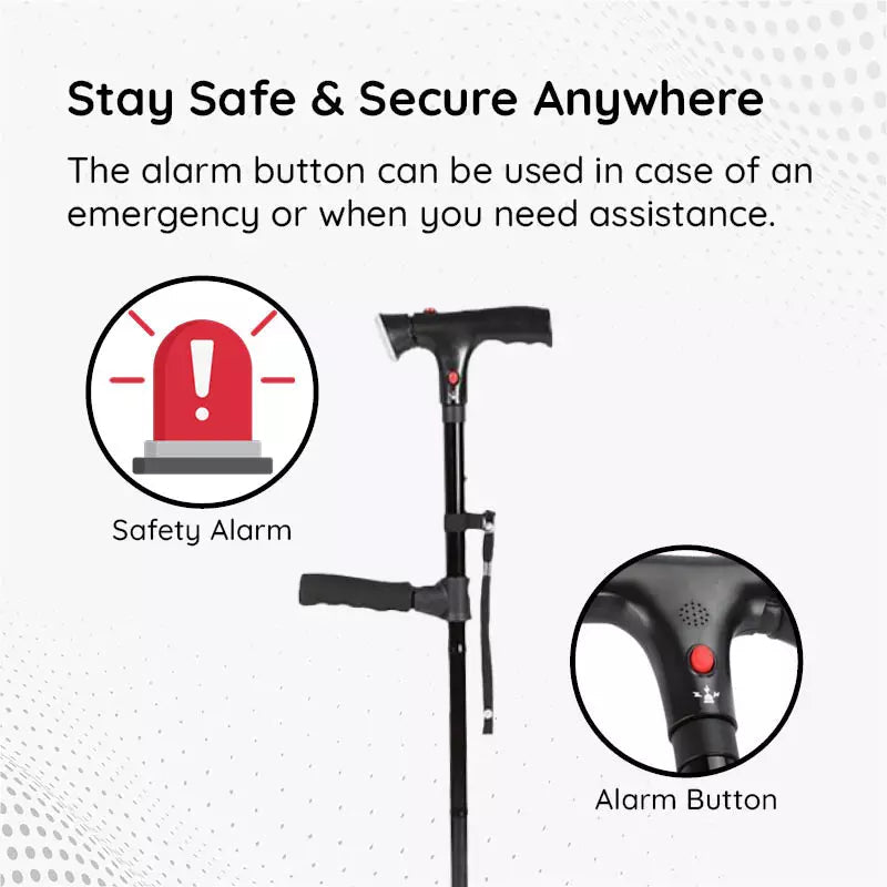 Multifunctional Folding LED Walking Cane