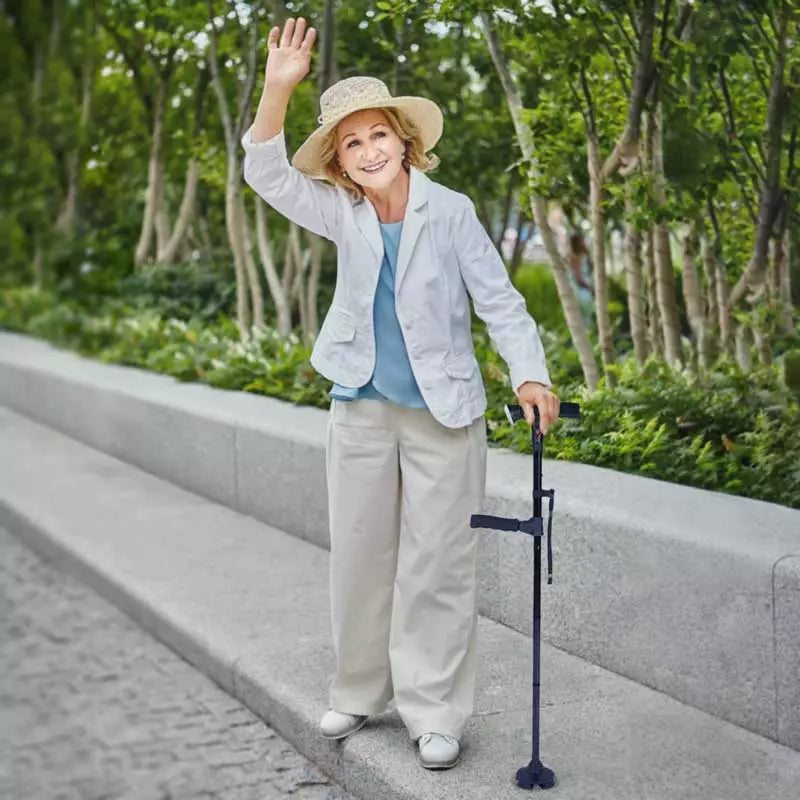 Multifunctional Folding LED Walking Cane