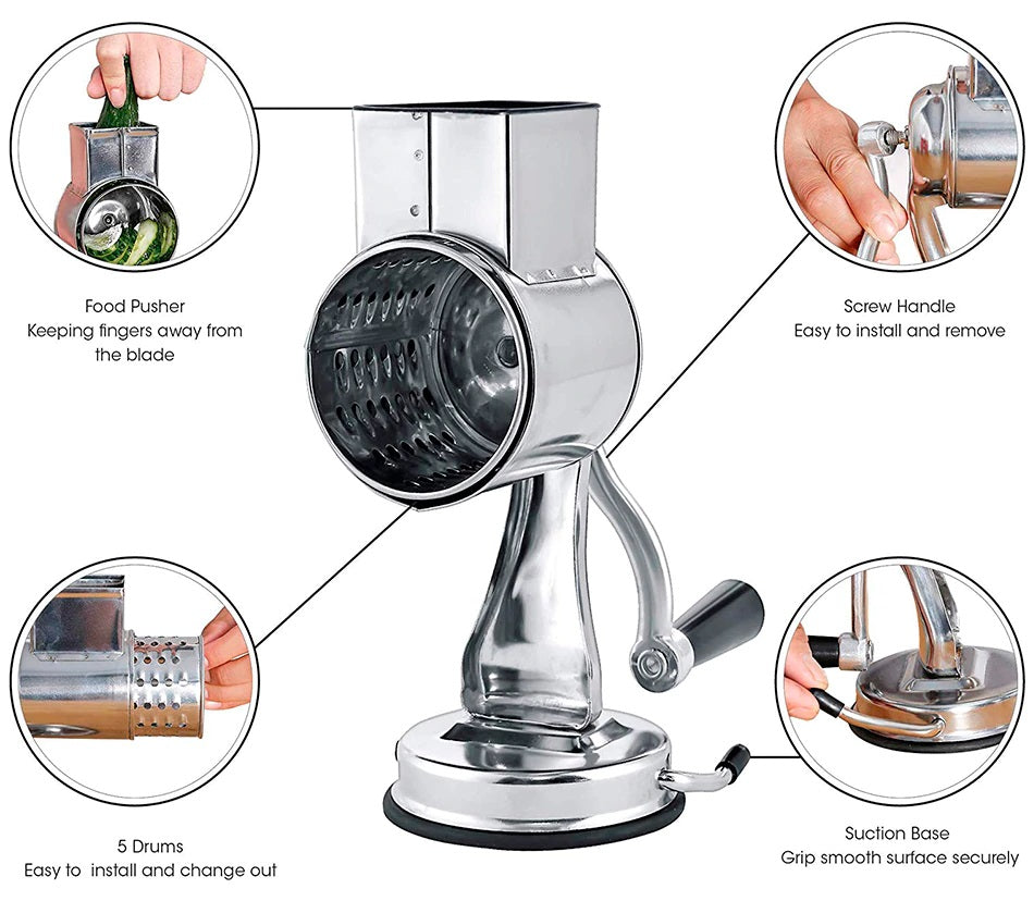 Multifunctional Kitchen Rotary Food Processor Slicer