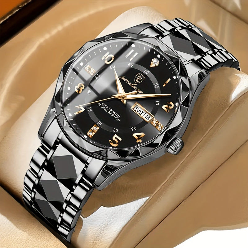 Multifunctional Men's Titanium Sports Watch – Digital Display, Chronograph, Alarm