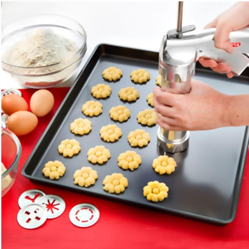 Multifunctional Stainless Steel Cookie Press for Perfect Results