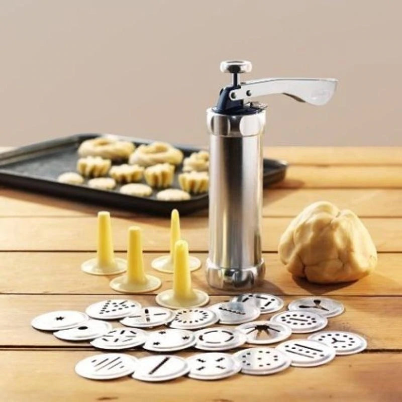 Multifunctional Stainless Steel Cookie Press for Perfect Results