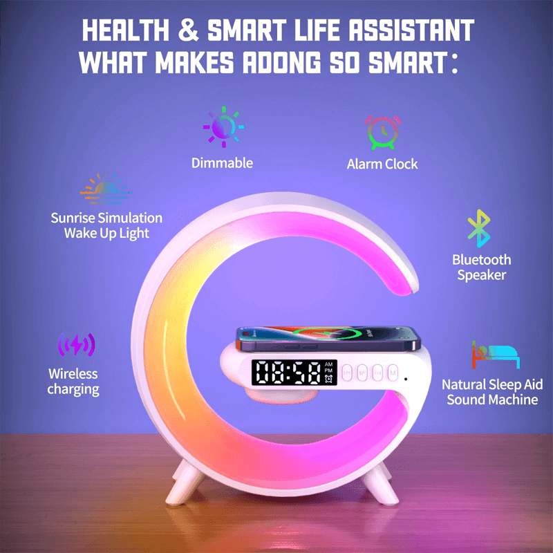 Multifunctional Wireless RGB Night Light Charging Pad