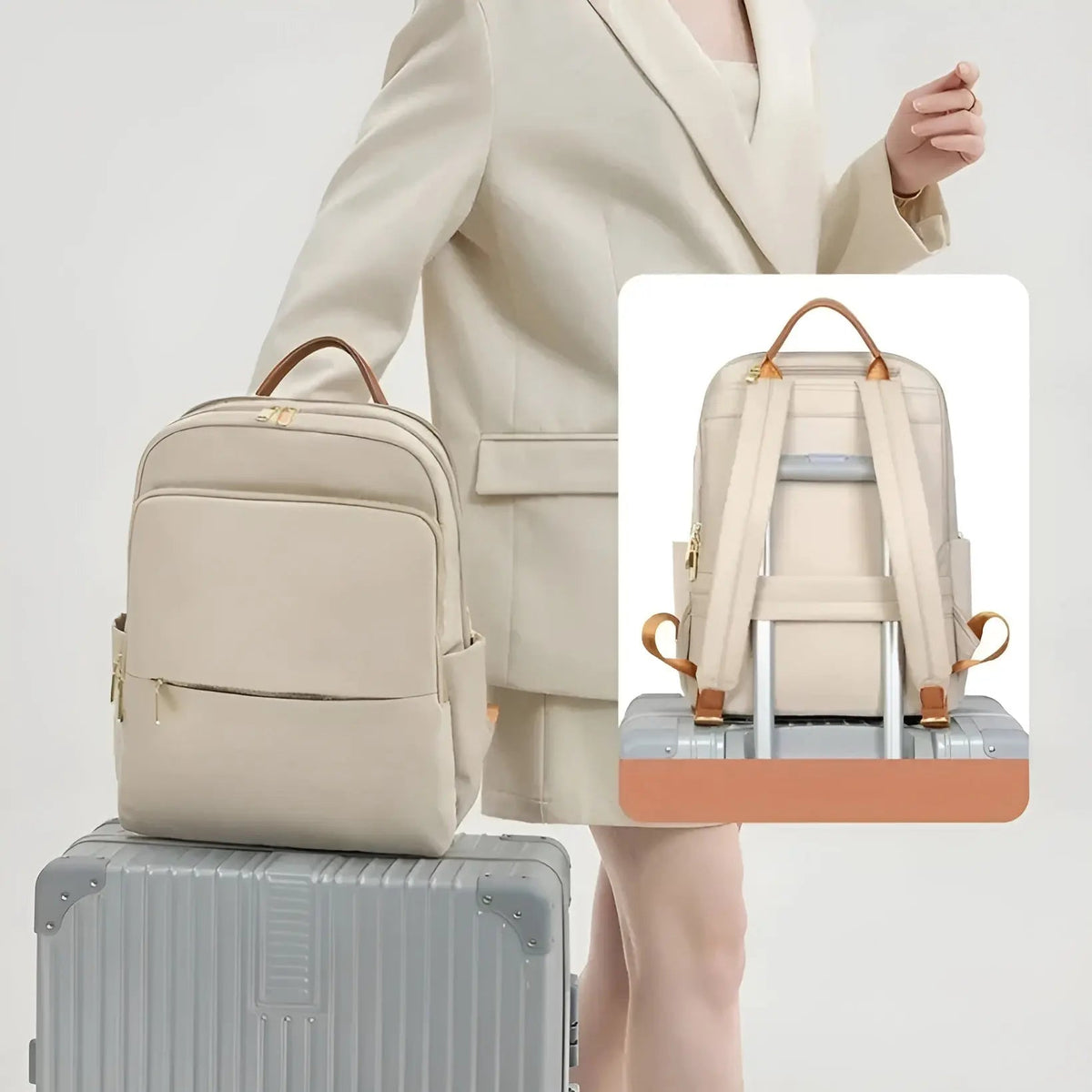 Multifunctional Women's Backpack - Waterproof Laptop Bag