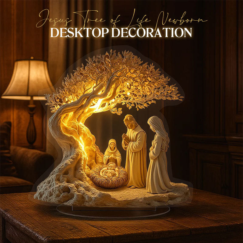 Nativity Tree of Life Acrylic Decor - Spiritual Accent