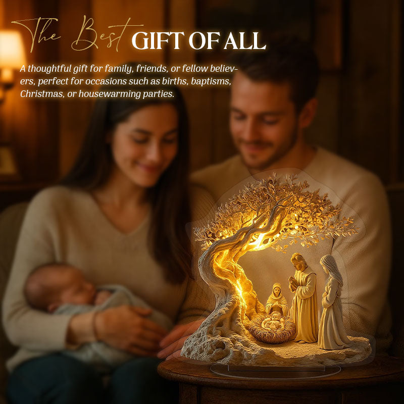 Nativity Tree of Life Acrylic Decor - Spiritual Accent