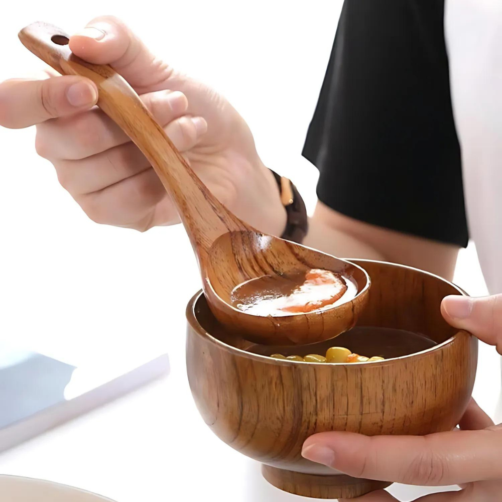 Natural Wooden Soup Spoon