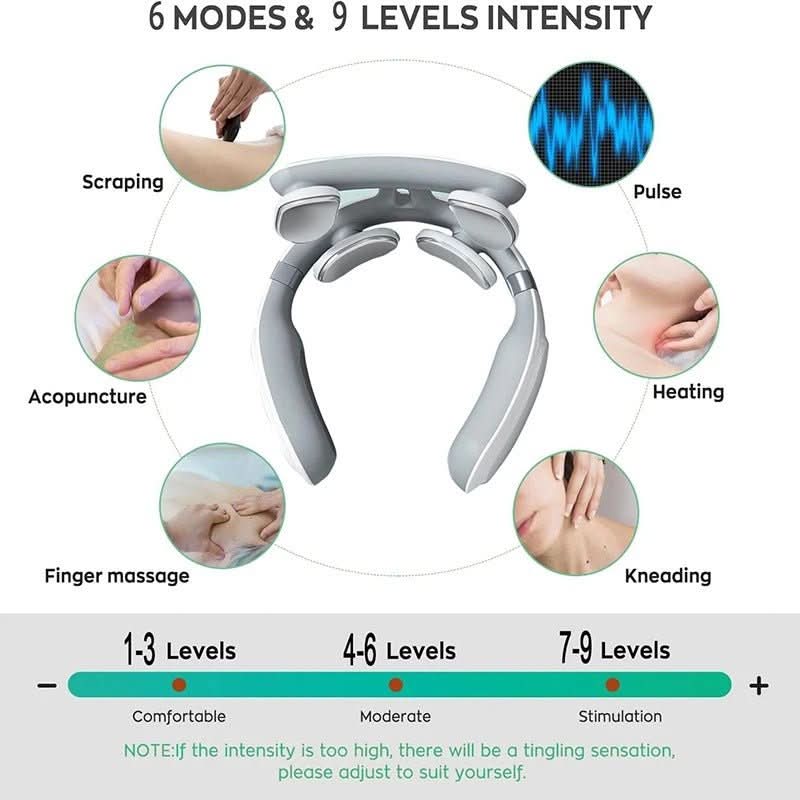 Neck Massager with Heat and Vibration for Stress Relief
