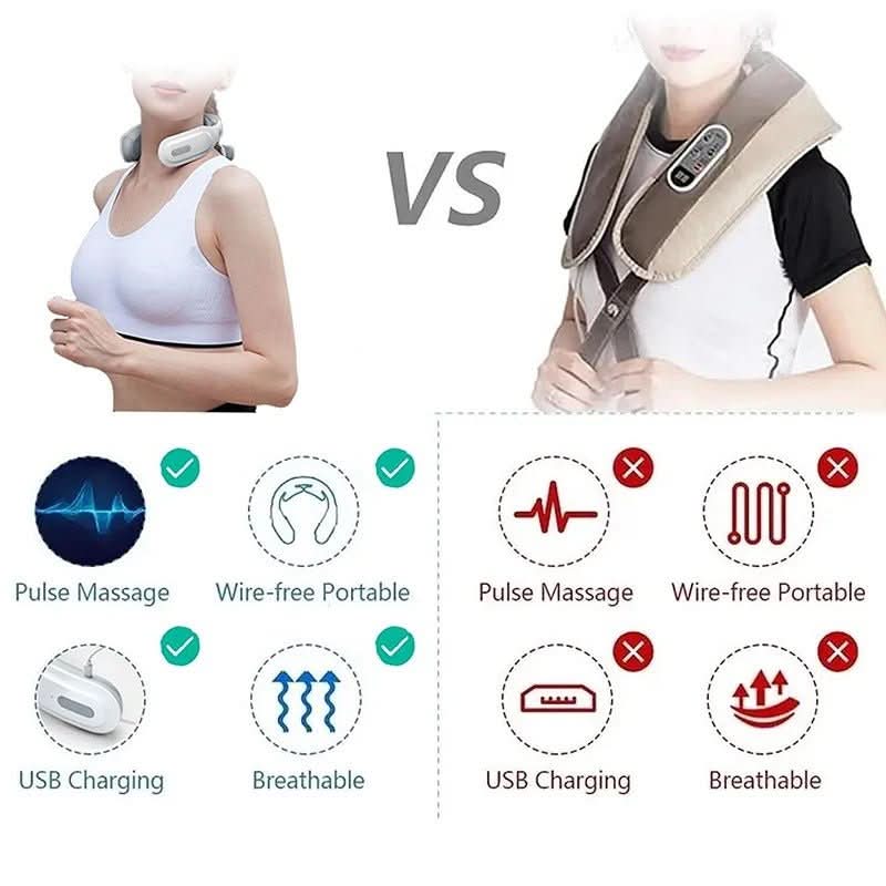 Neck Massager with Heat and Vibration for Stress Relief