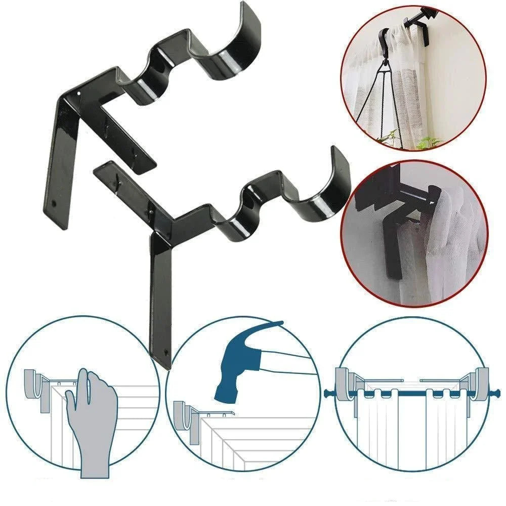 No-Drill Curtain Rod Brackets