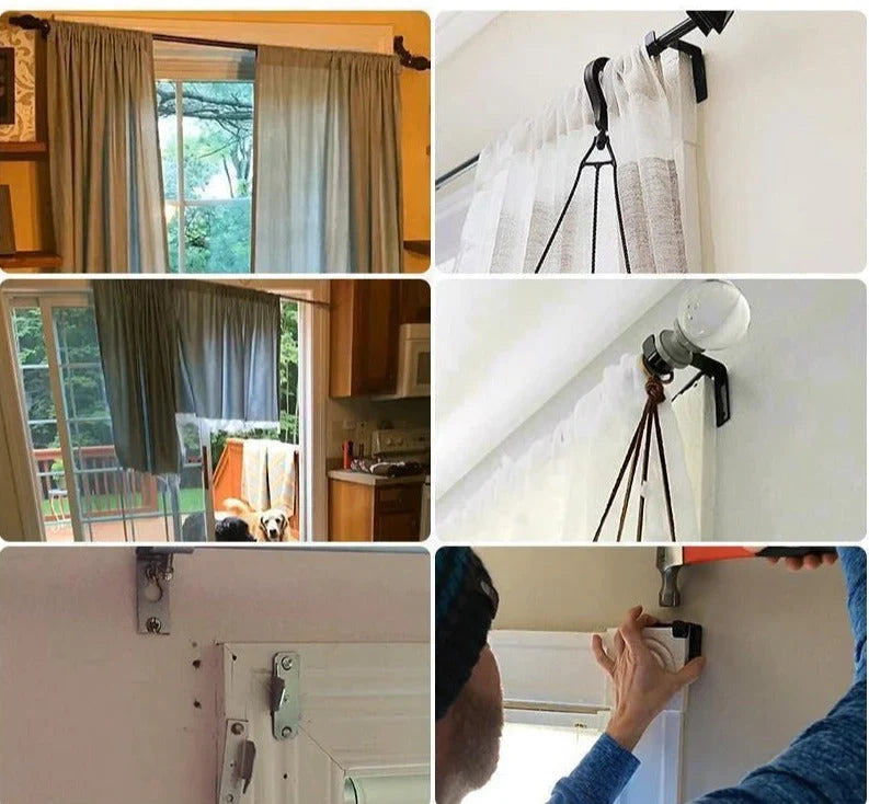 No-Drill Curtain Rod Brackets