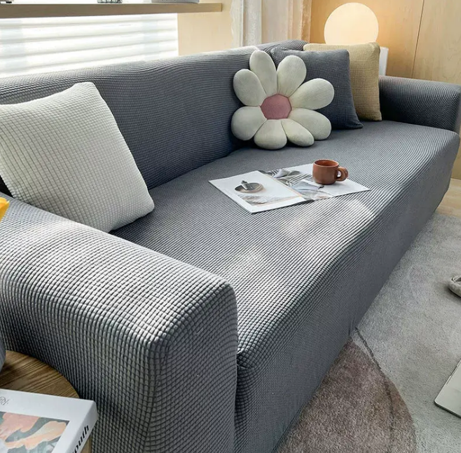 Non-Slip Ribbed Stretch Sofa Cover