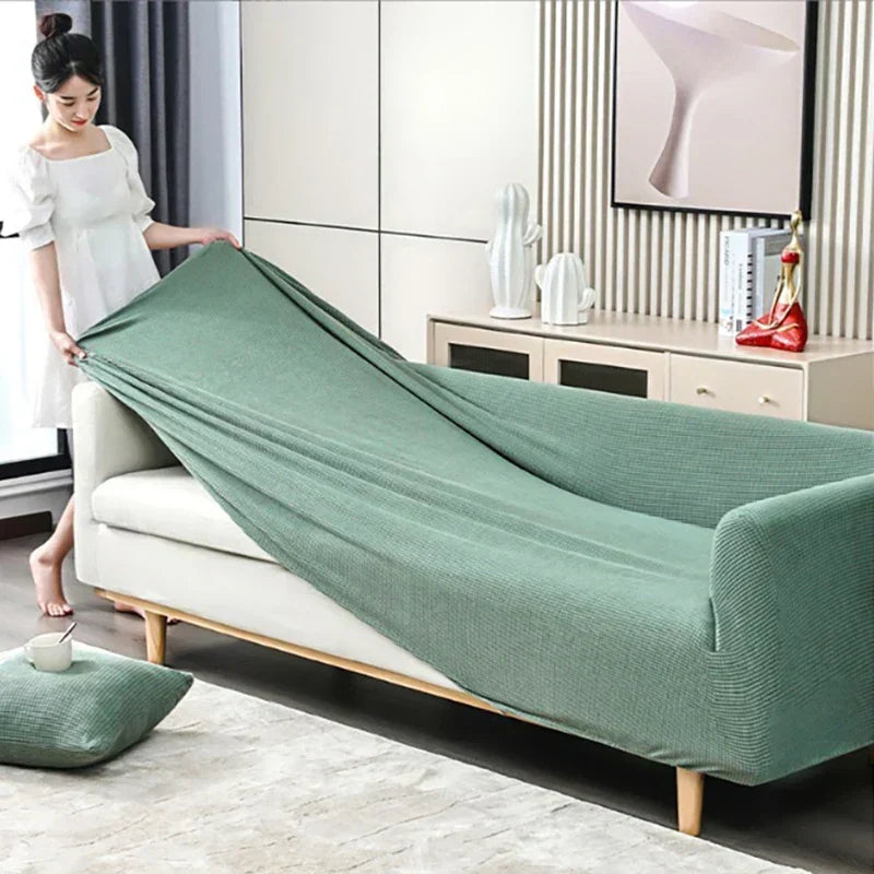 Non-Slip Ribbed Stretch Sofa Cover