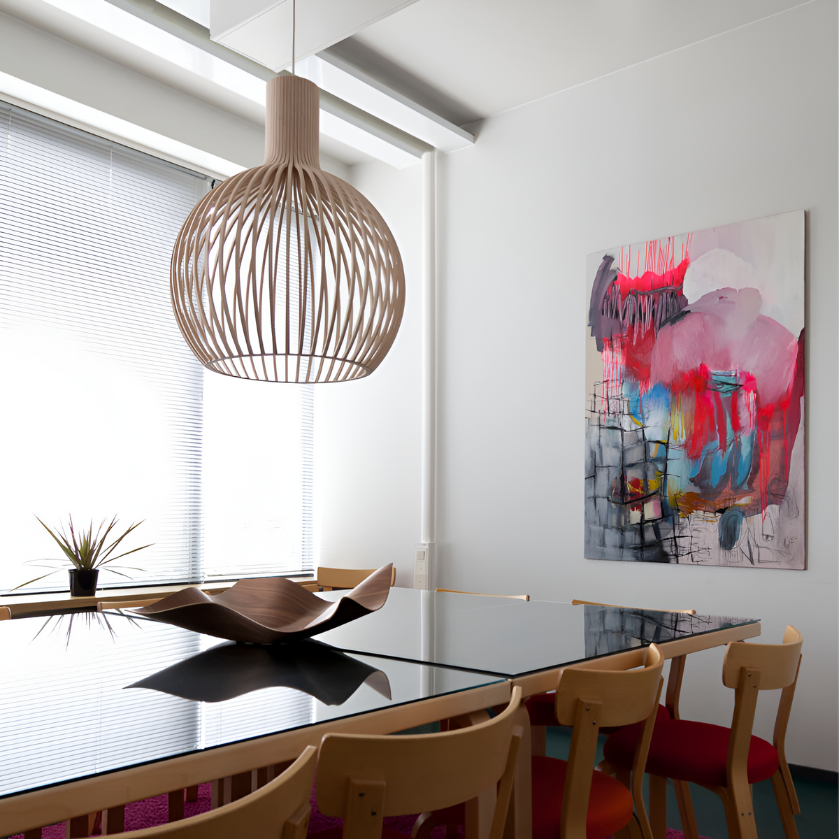 Nordic Wooden Ceiling Light – Rustic Wooden Pendant Lamp for the Living Room