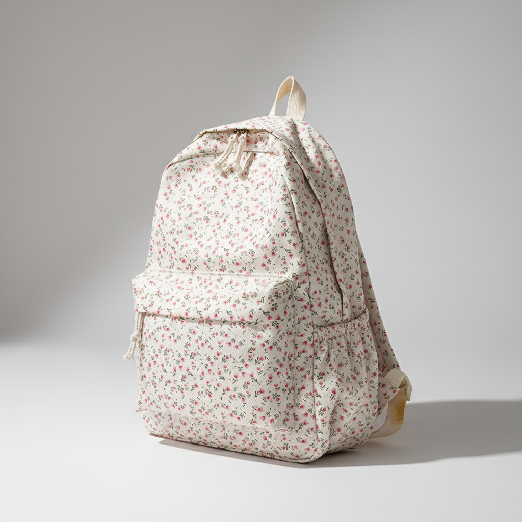 Nylon Floral School Backpack
