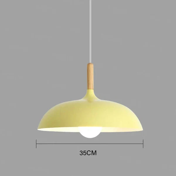 Oak Wood Pendant Light for Nordic Interiors