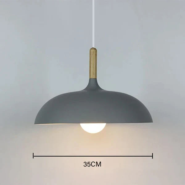 Oak Wood Pendant Light for Nordic Interiors
