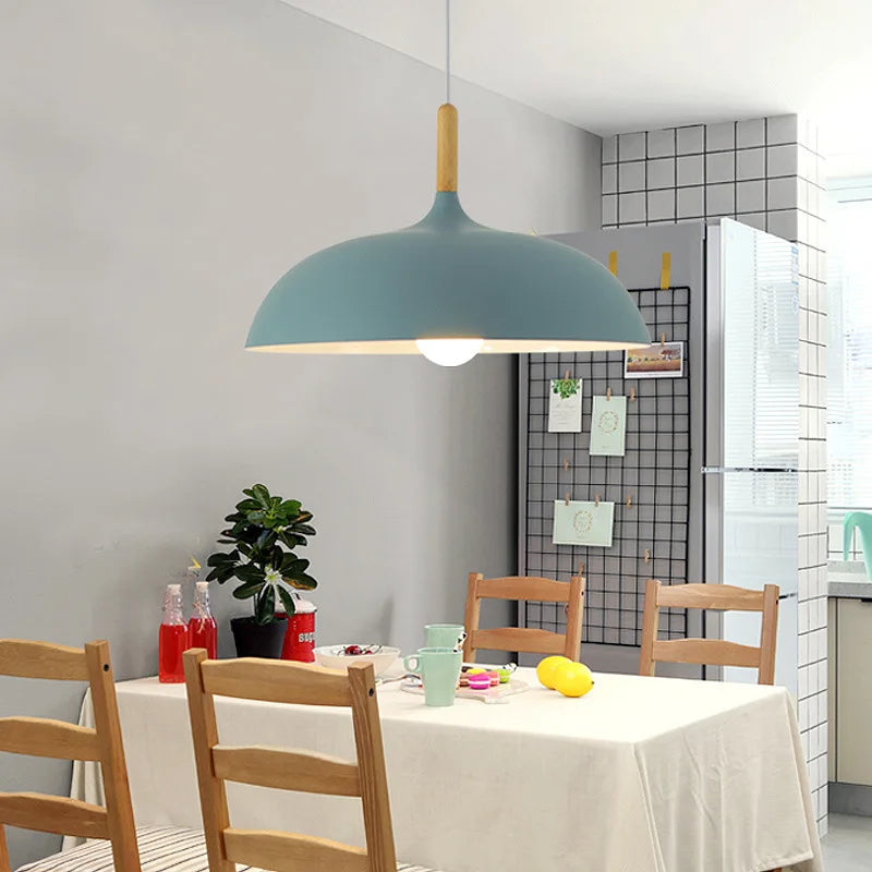Oak Wood Pendant Light for Nordic Interiors