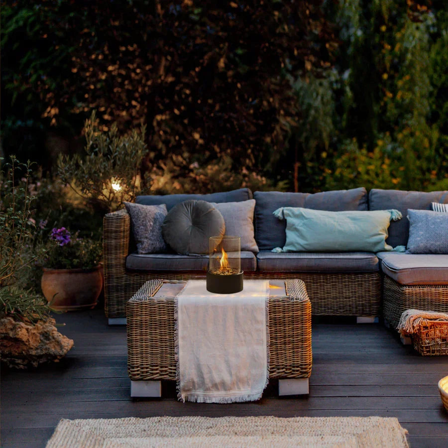 Odorless Heat in an Elegant Portable Tabletop Fireplace