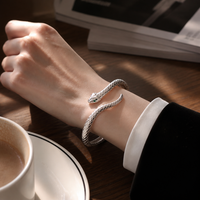 Open Coil Serpent Wrap Bangle