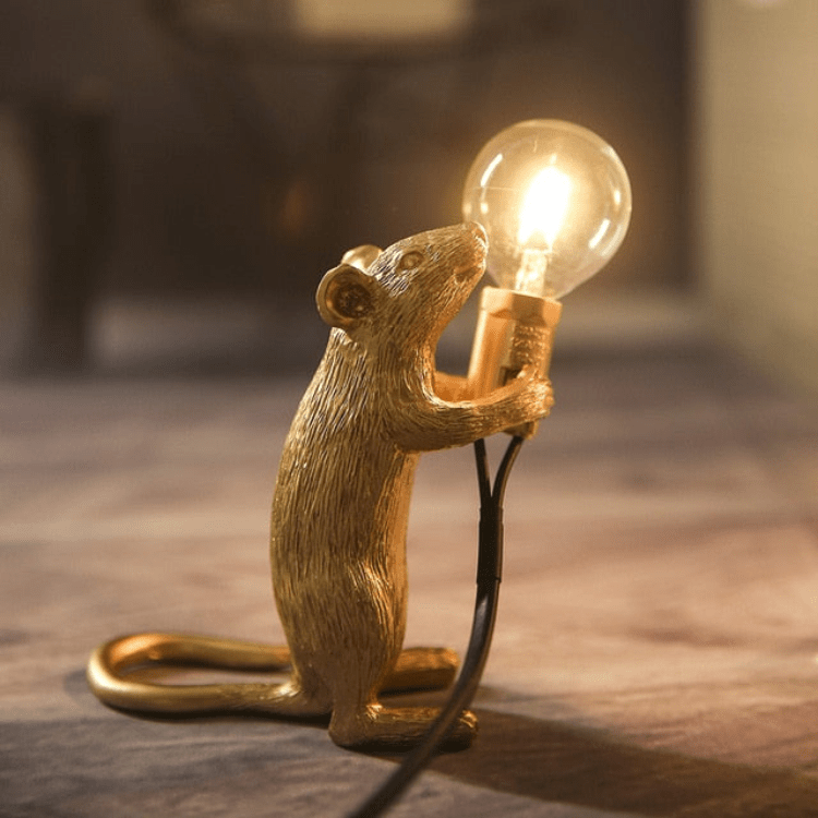 Original Designer Mouse Lamp for Tabletop or Shelf