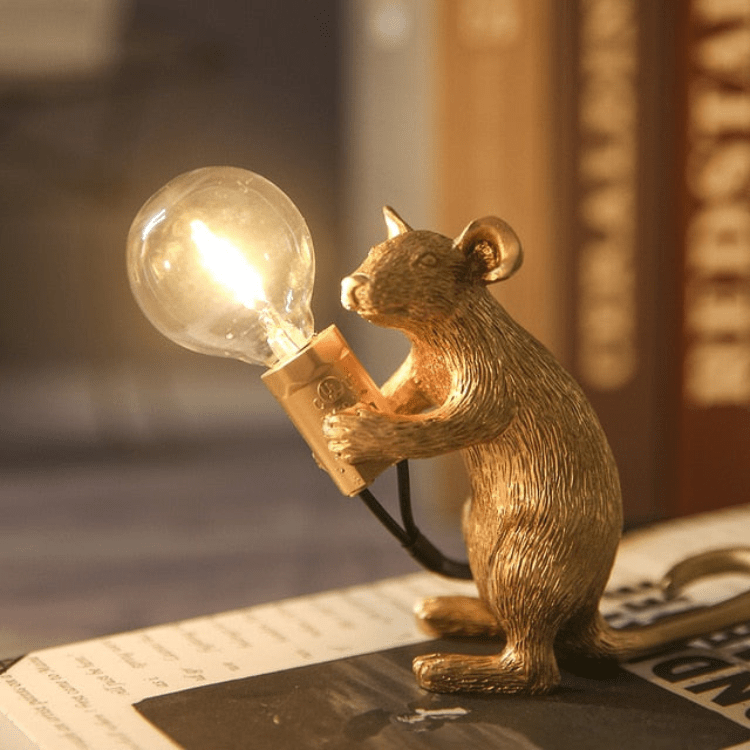 Original Designer Mouse Lamp for Tabletop or Shelf