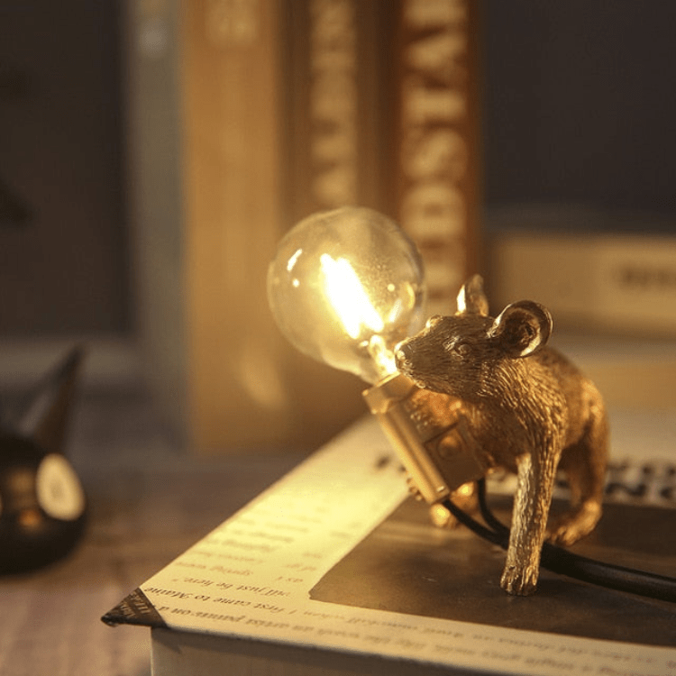 Original Designer Mouse Lamp for Tabletop or Shelf