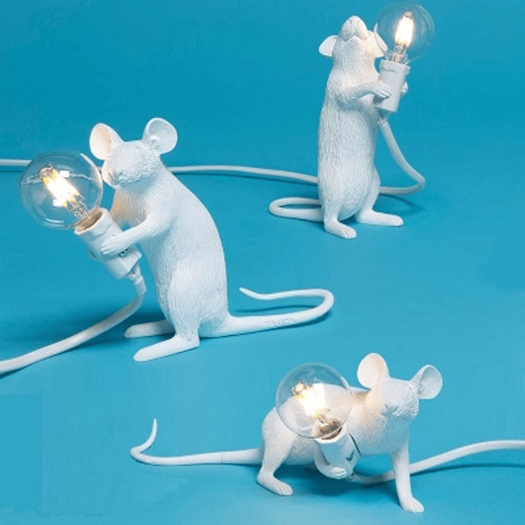 Original Designer Mouse Lamp for Tabletop or Shelf