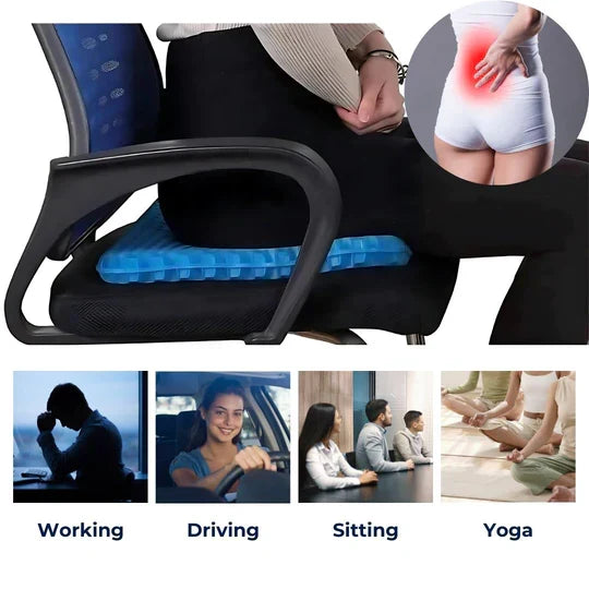 Orthopedic Gel Seat Cushion for Tailbone & Lower Back Support