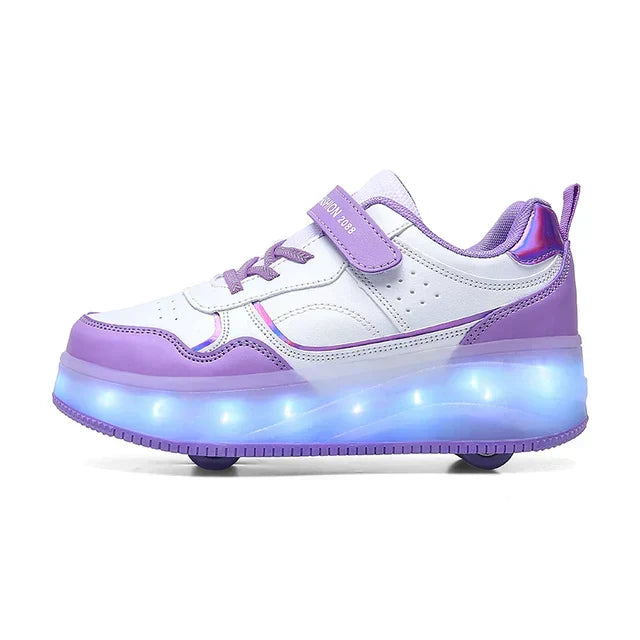 Orthopedic LED Roller Sneakers with Adjustable Wheels and Lights