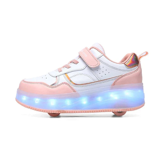 Orthopedic LED Roller Sneakers with Adjustable Wheels and Lights