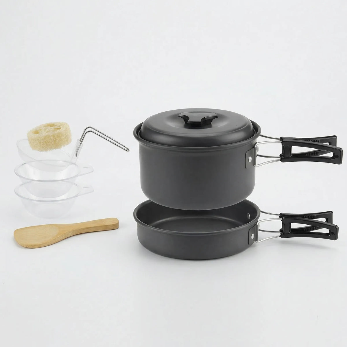 Outdoor Camping Cookware Set - Stackable Design
