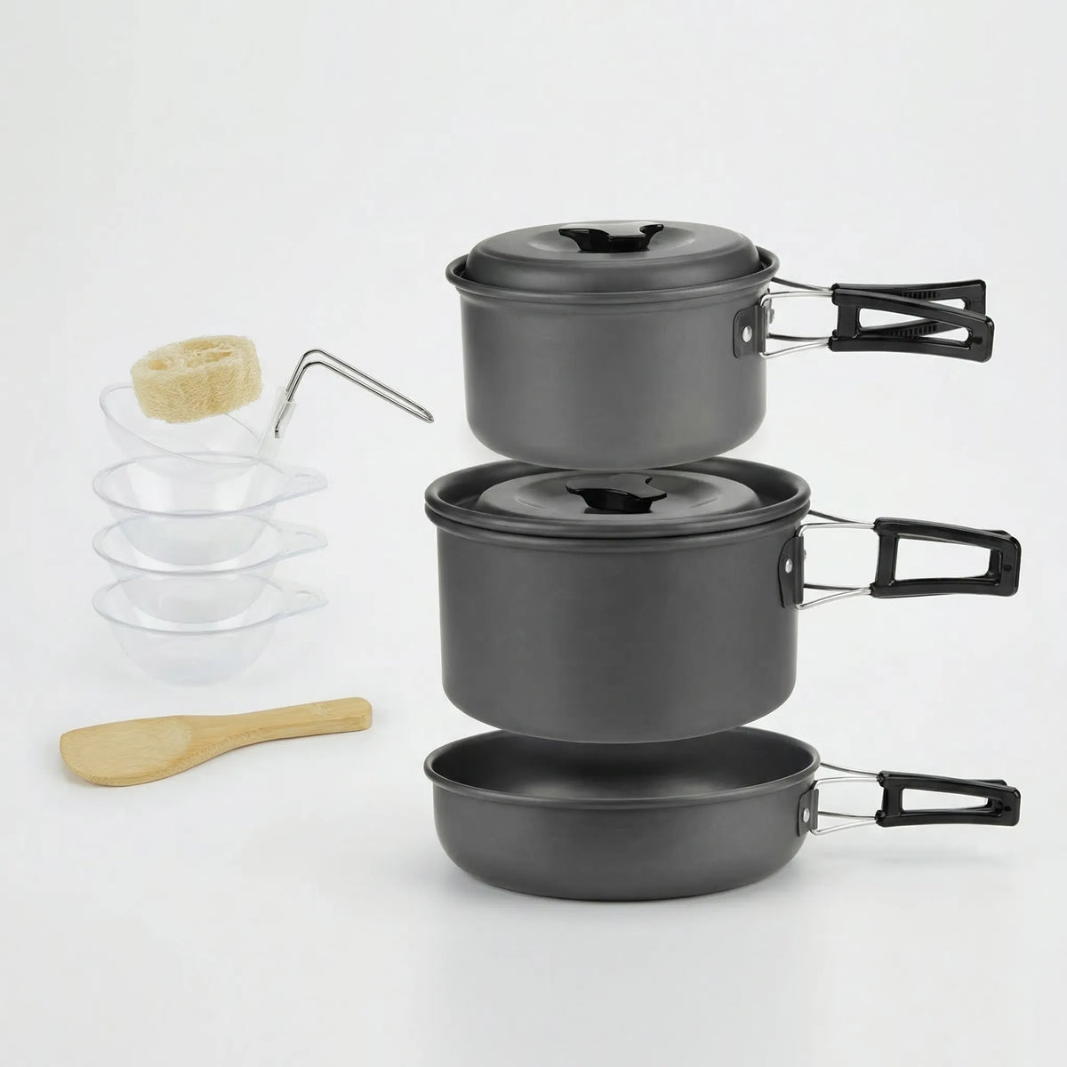 Outdoor Camping Cookware Set - Stackable Design