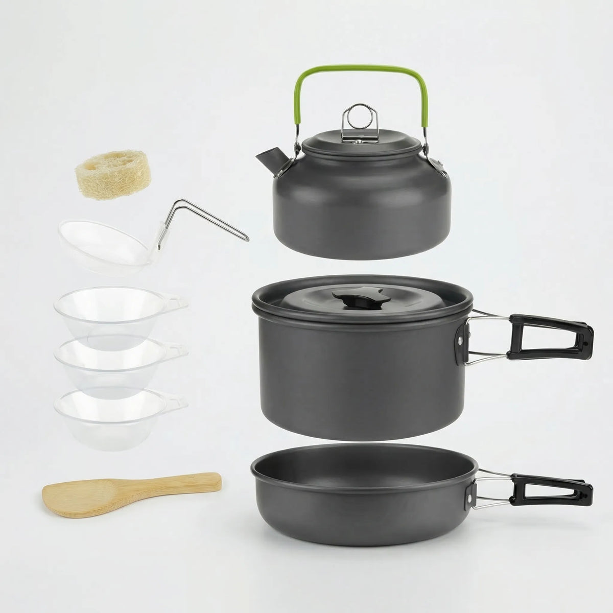 Outdoor Camping Cookware Set - Stackable Design