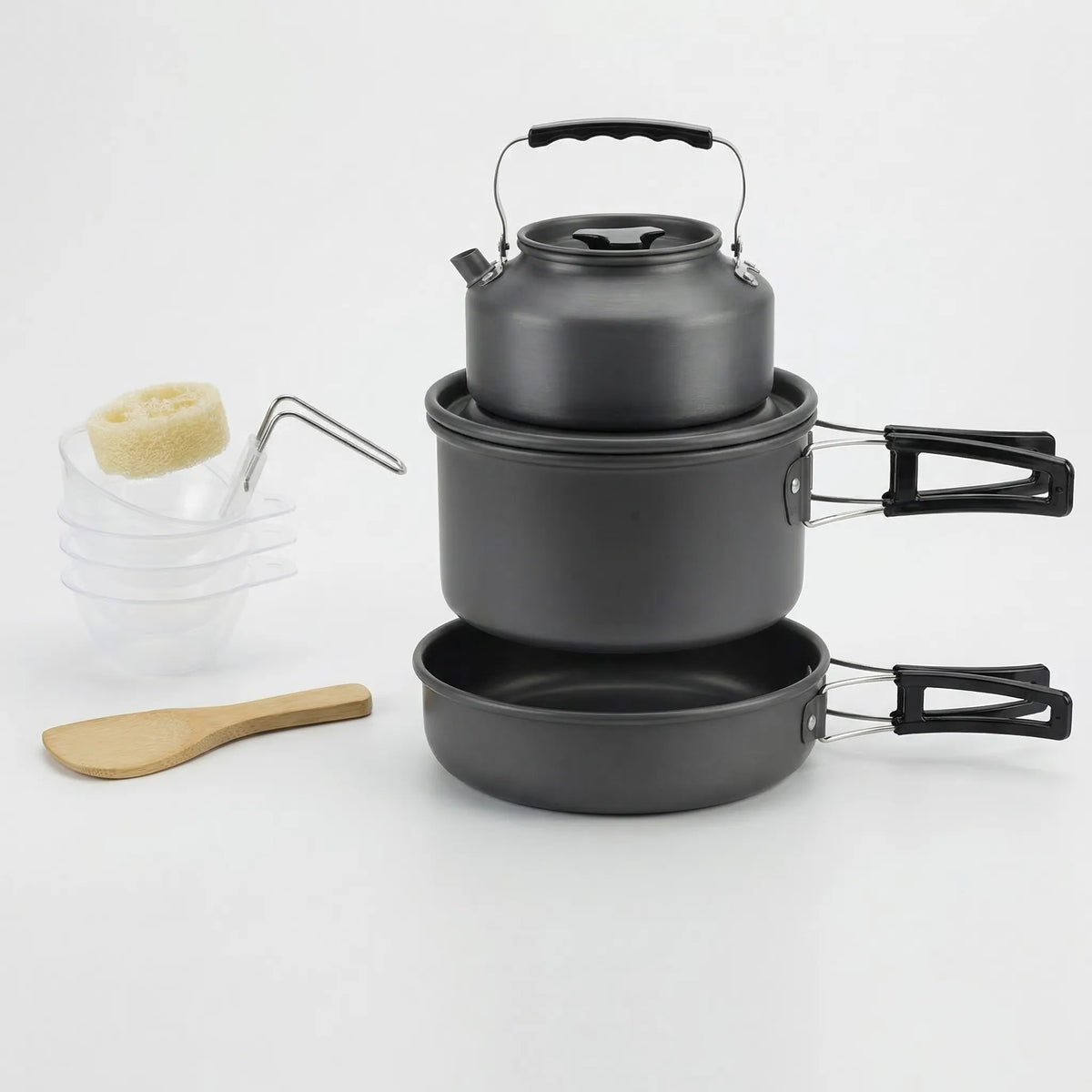 Outdoor Camping Cookware Set - Stackable Design