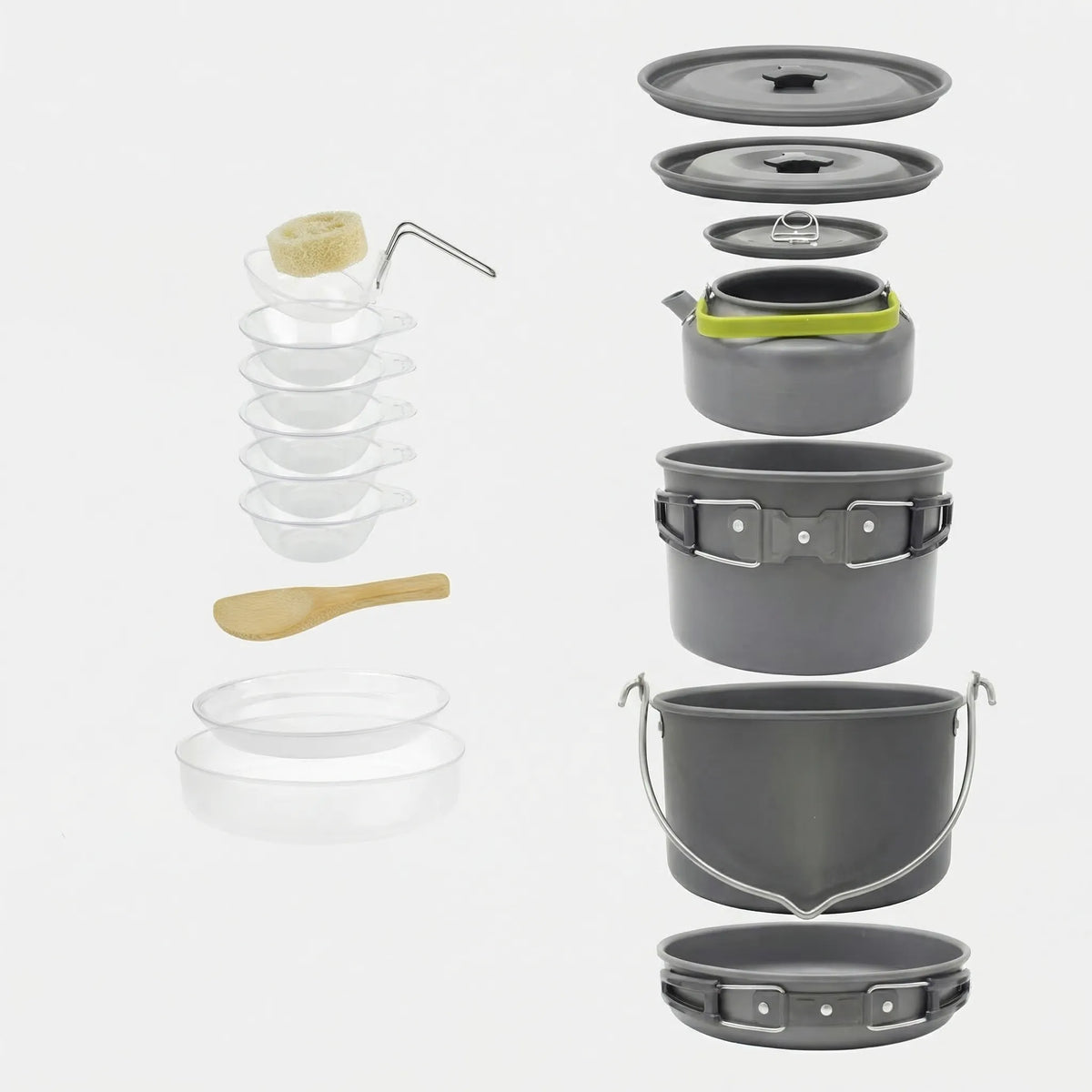 Outdoor Camping Cookware Set - Stackable Design