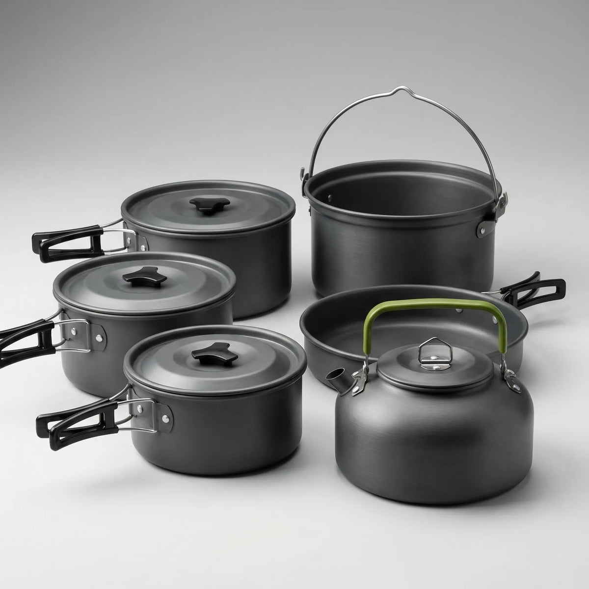 Outdoor Camping Cookware Set - Stackable Design